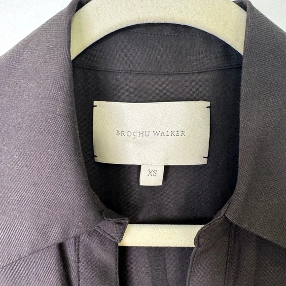 Brochu Walker The Havana Iconic Classic Shirt Maxi Dress Puff Sleeves XS - Picture 13 of 14